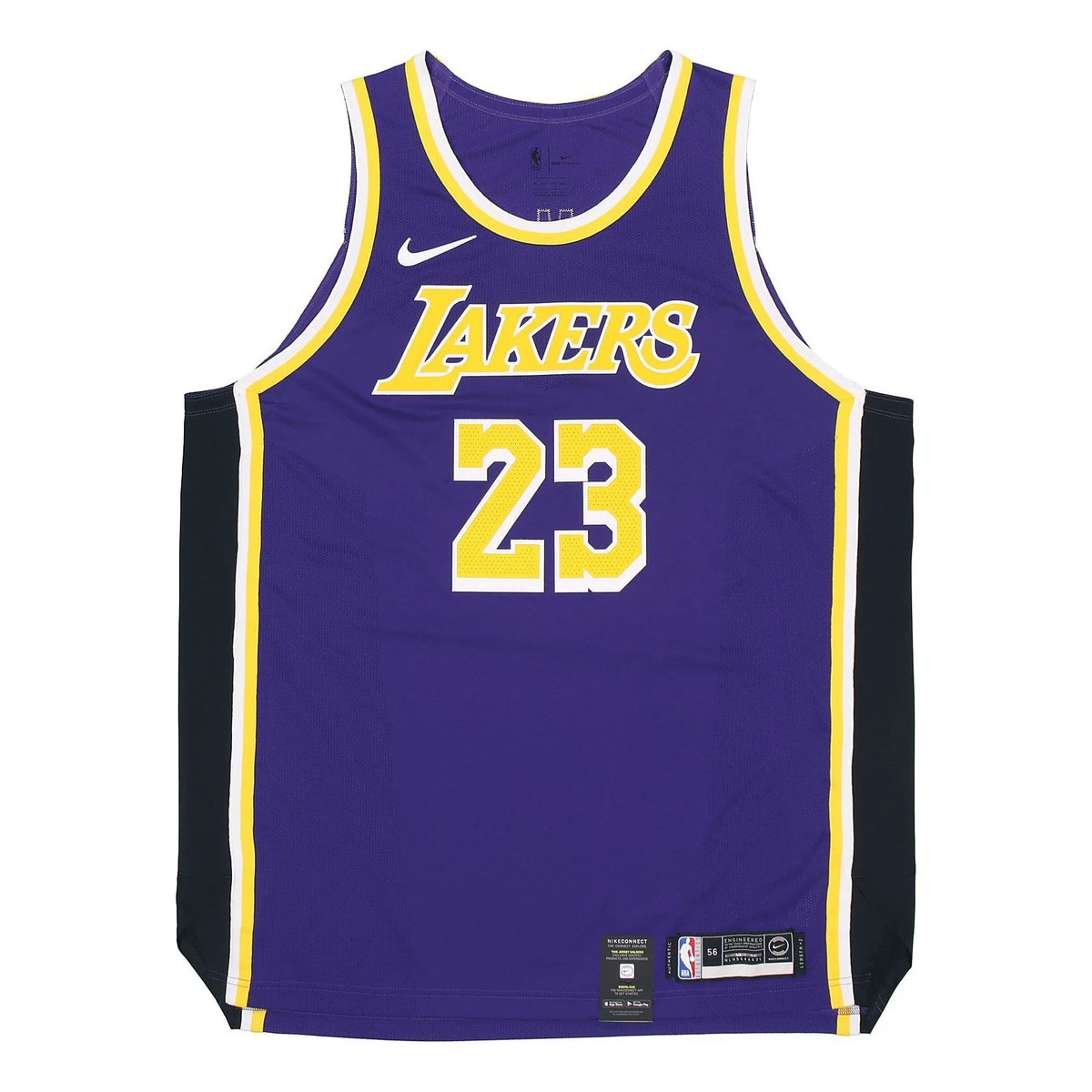 Nike NBA LeBron James #23 Los Angeles Lakers Authentic Player Edition Jersey - Purple - AJ5197-505