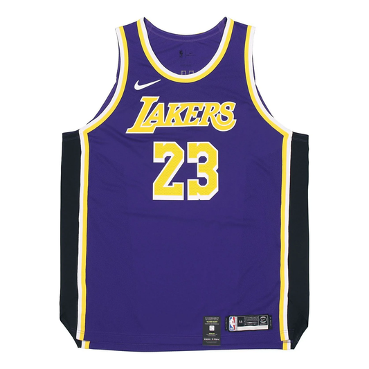 Nike NBA LeBron James #23 Los Angeles Lakers Authentic Player Edition Jersey - Purple - AJ5197-505