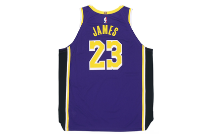Nike NBA LeBron James #23 Los Angeles Lakers Authentic Player Edition Jersey - Purple - AJ5197-505