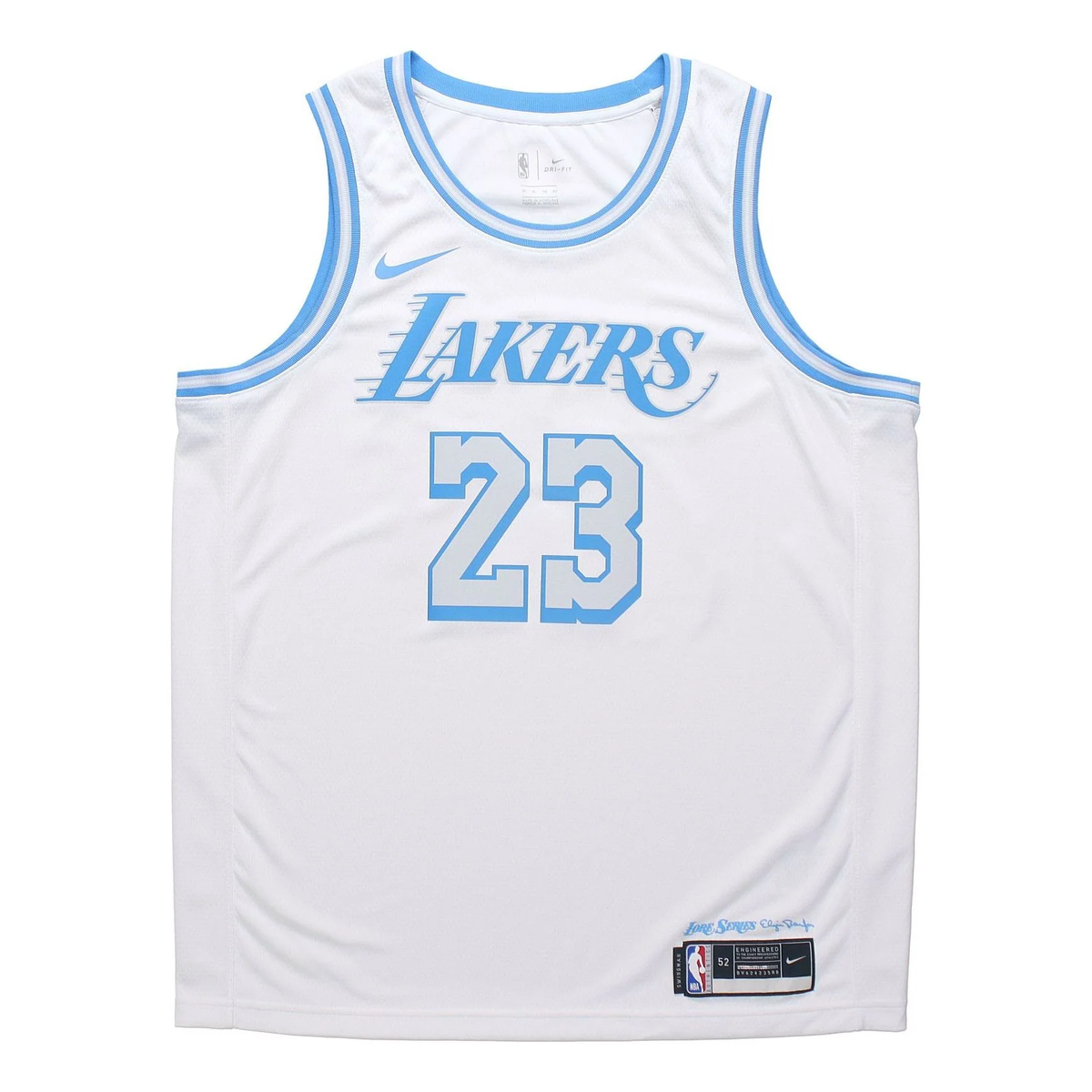 Nike NBA LeBron James #23 Los Angeles Lakers 2021/22 City Edition Dri-FIT Swingman Jersey - White CN1737-102