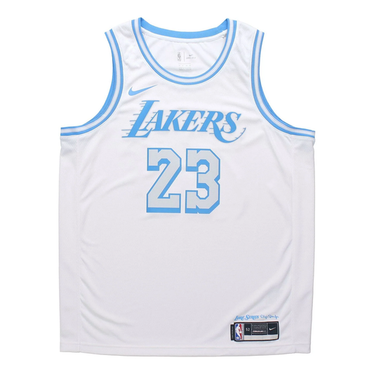 Nike NBA LeBron James #23 Los Angeles Lakers 2021/22 City Edition Dri-FIT Swingman Jersey - White CN1737-102