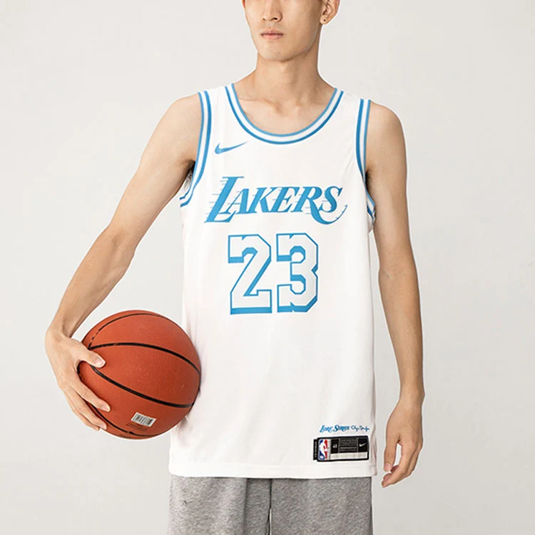 Nike NBA LeBron James #23 Los Angeles Lakers 2021/22 City Edition Dri-FIT Swingman Jersey - White CN1737-102