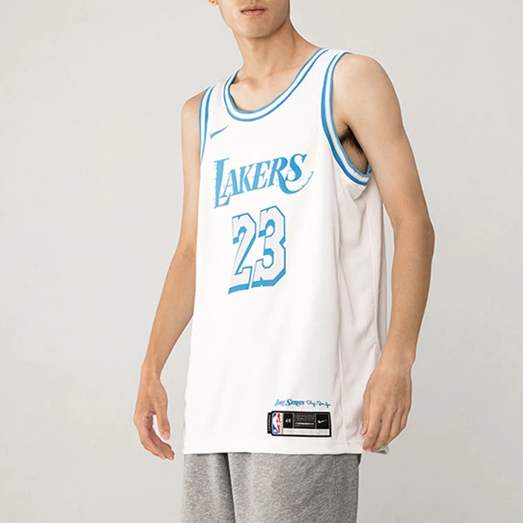 Nike NBA LeBron James #23 Los Angeles Lakers 2021/22 City Edition Dri-FIT Swingman Jersey - White CN1737-102