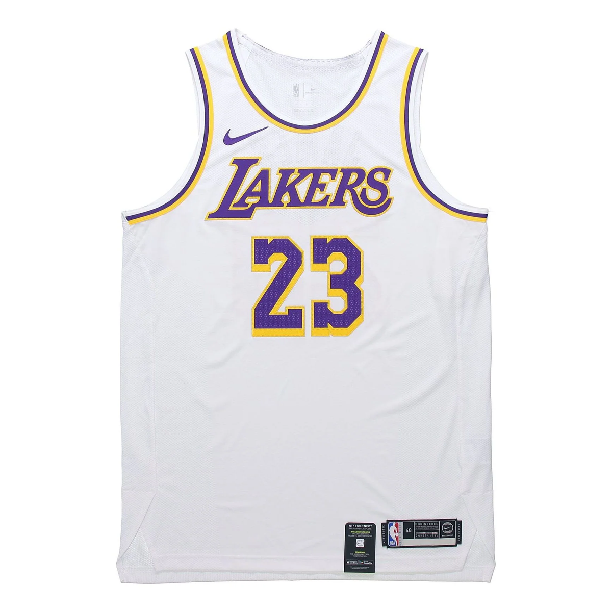 Nike NBA LeBron James Los Angeles Lakers VaporKnit Association Edition Jersey - White - AT4709-102