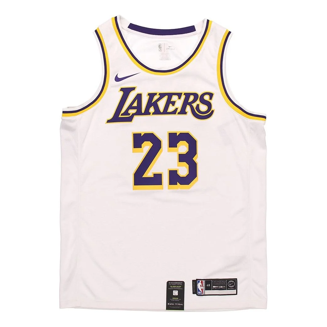 Nike NBA LeBron James #23 Los Angeles Lakers Association Edition Swingman Jersey - White AA7101-111