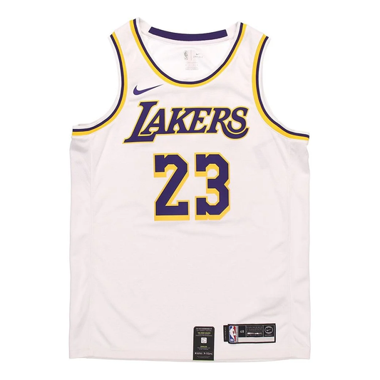 Nike NBA LeBron James #23 Los Angeles Lakers Association Edition Swingman Jersey - White AA7101-111