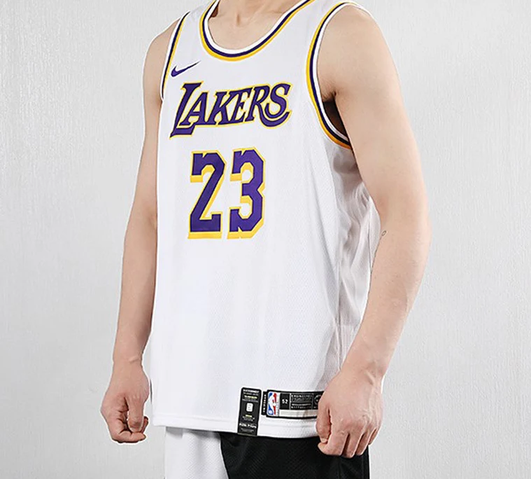 Nike NBA LeBron James #23 Los Angeles Lakers Association Edition Swingman Jersey - White AA7101-111