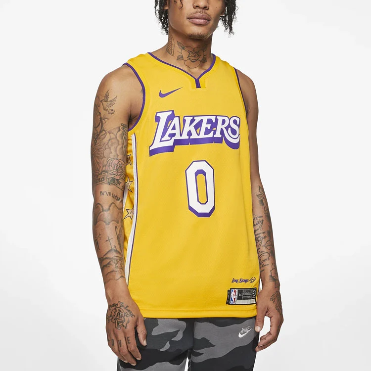 Nike NBA Kyle Kuzma #0 Los Angeles Lakers 2019–20 Lore Series Swingman Jersey - Yellow - AV4646-728