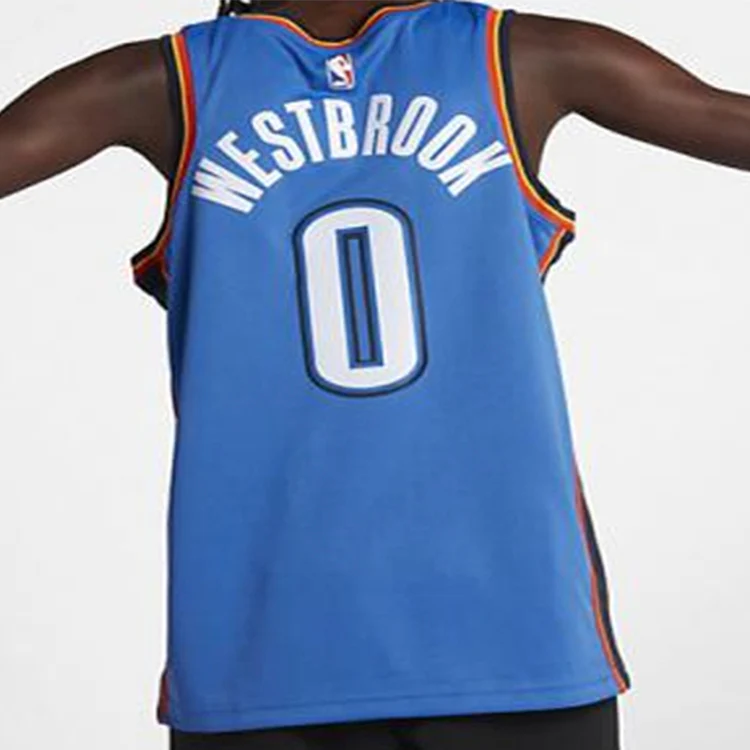 Nike Russell Westbrook Oklahoma City Thunder Icon Edition Swingman Jersey - Blue 864497-403
