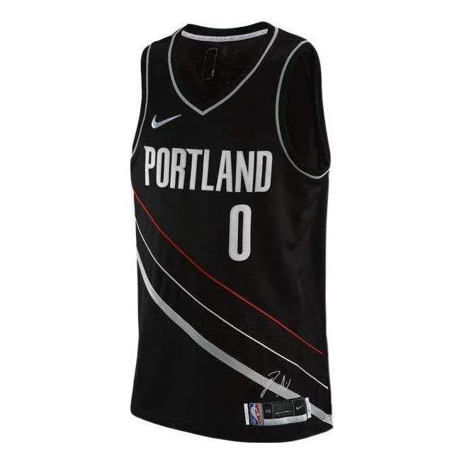 Nike x NBA Portland Trail Blazers Icon Edition Damian Lillard 0 Jersey - DH8068-010