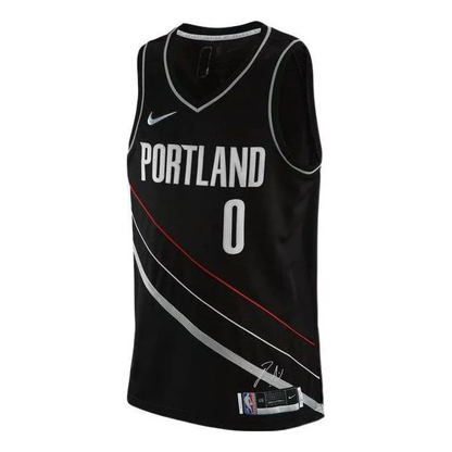 Nike x NBA Portland Trail Blazers Icon Edition Damian Lillard 0 Jersey - DH8068-010