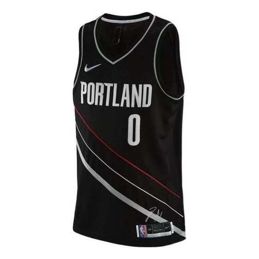 Nike x NBA Portland Trail Blazers Icon Edition Damian Lillard 0 Jersey - DH8068-010