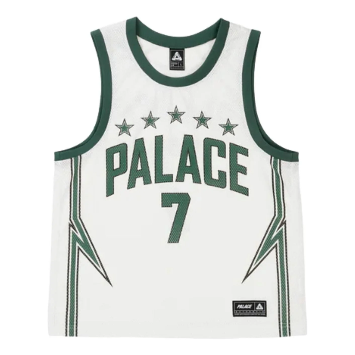 Palace Lightning Basketball Jersey – White / Green