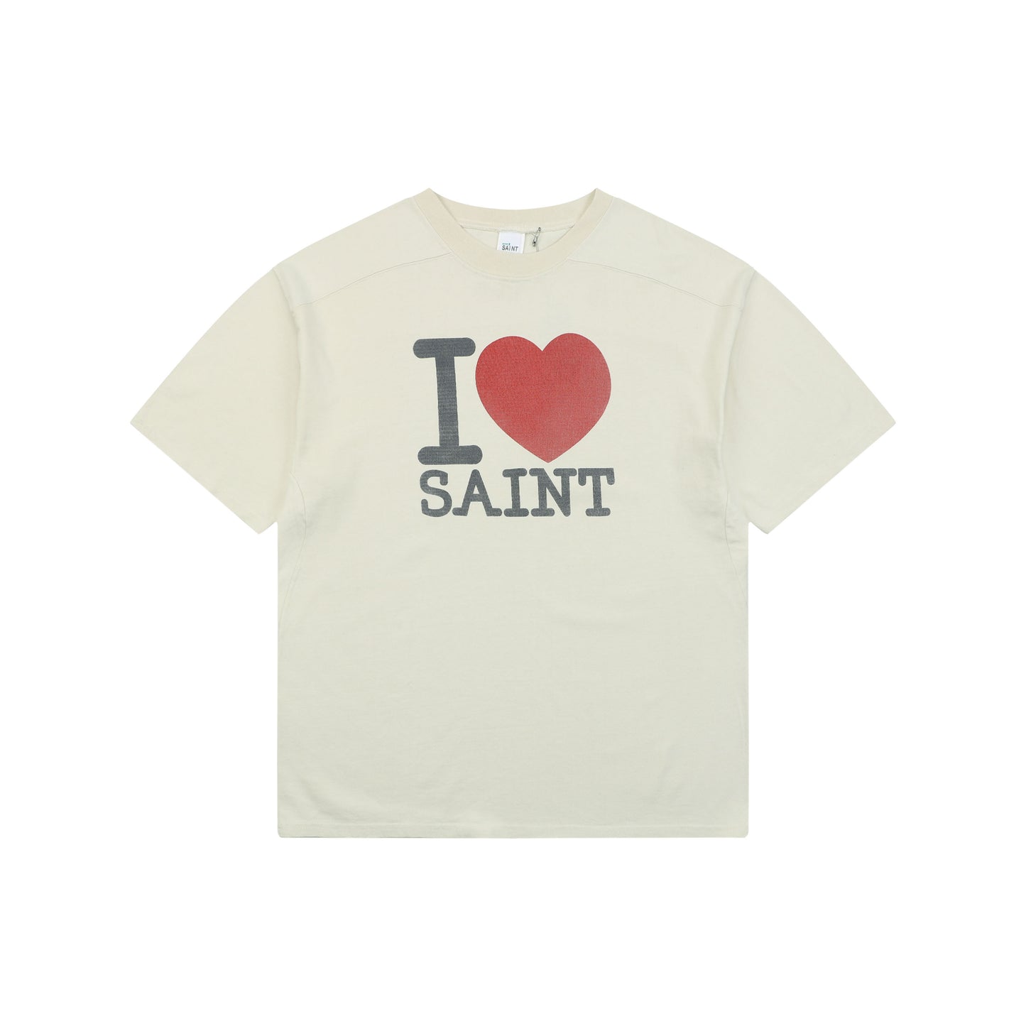 Saint Michael "I Love SAINT" Graphic T-Shirt – Cream