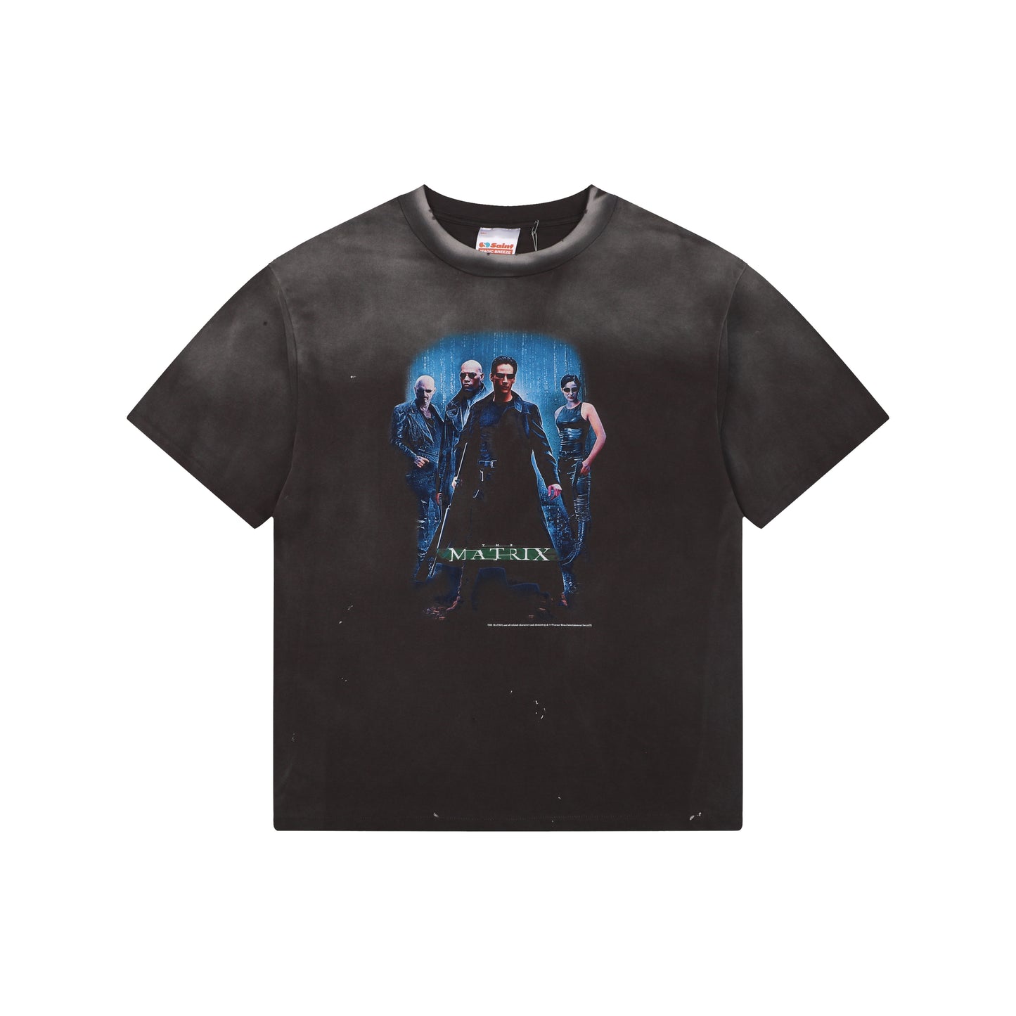 Saint Michael MTRX Matrix Green Logo S/S T-Shirt – Black