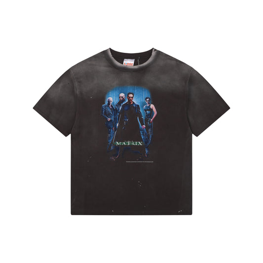 Saint Michael MTRX Matrix Green Logo S/S T-Shirt – Black