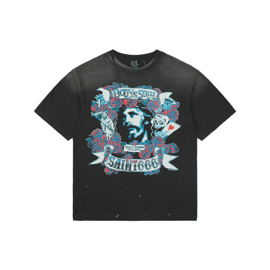 Saint Michael Body N Soul S/S T-Shirt – Washed Black