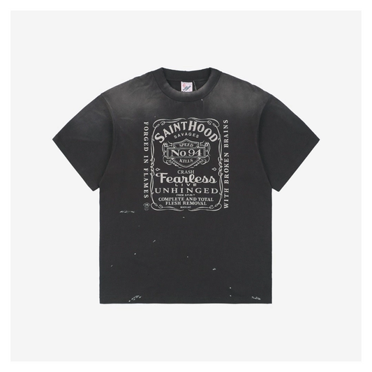 Saint Michael Whiskey Skull Graphic S/S T-Shirt