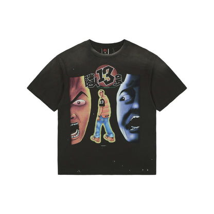 Saint Michael x Santastic! x Geeks Rule Graphic-Print Distressed S/S T-Shirt