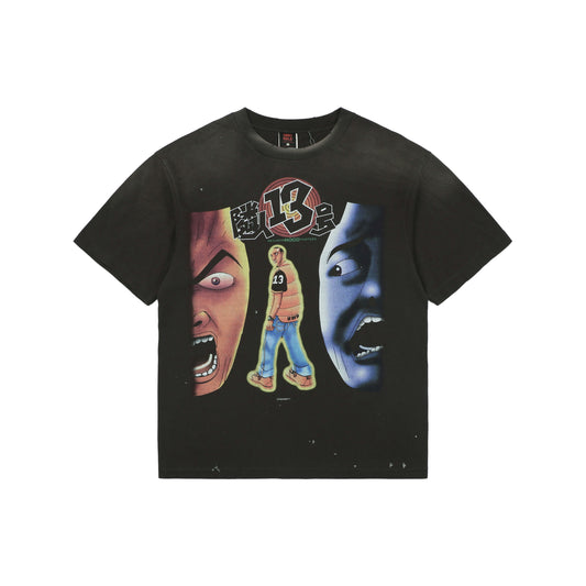 Saint Michael x Santastic! x Geeks Rule Graphic-Print Distressed S/S T-Shirt