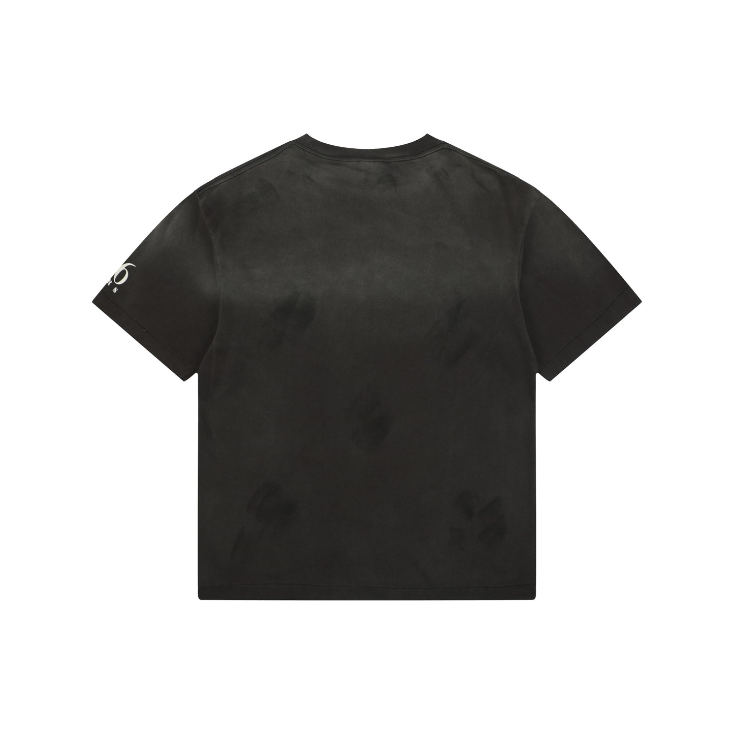 Saint Michael Rainbow Logo Distressed T-Shirt – Washed Black