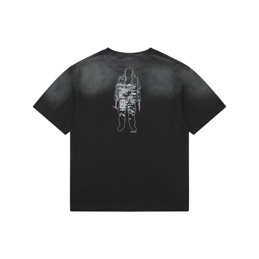 Saint Michael Graphic-Print Washed S/S T-Shirt