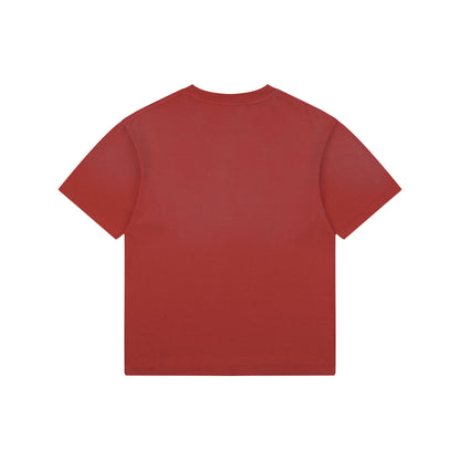 Saint Michael "SAINT!" Cloud & Lightning Bolt Graphic T-Shirt – Washed Red