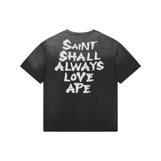 Saint Michael × A BATHING APE® BAPE S/S T-Shirt – Always Love – Black