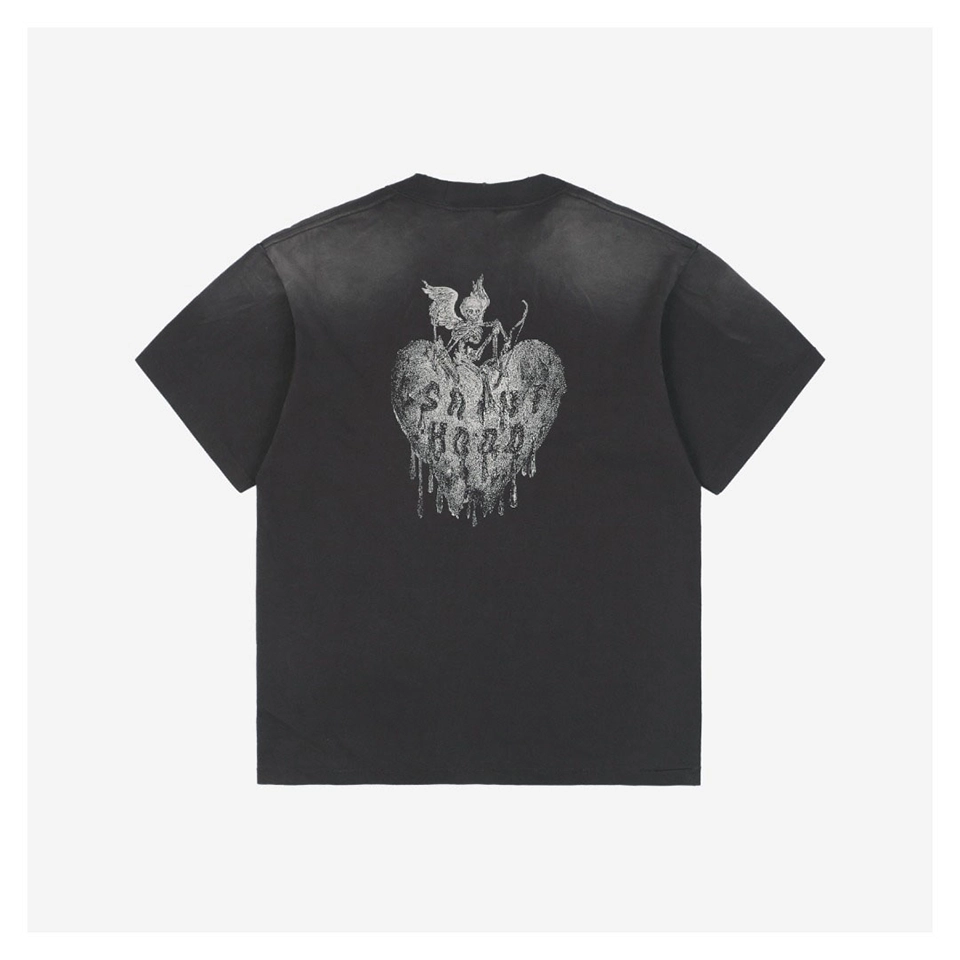Saint Michael Whiskey Skull Graphic S/S T-Shirt