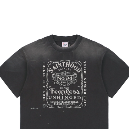 Saint Michael Whiskey Skull Graphic S/S T-Shirt