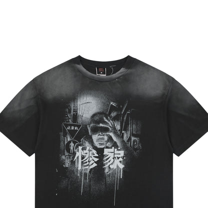 Saint Michael Graphic-Print Washed S/S T-Shirt