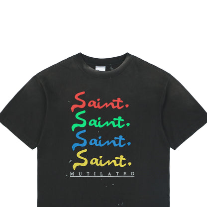 Saint Michael Mutilated S/S T-Shirt – Black