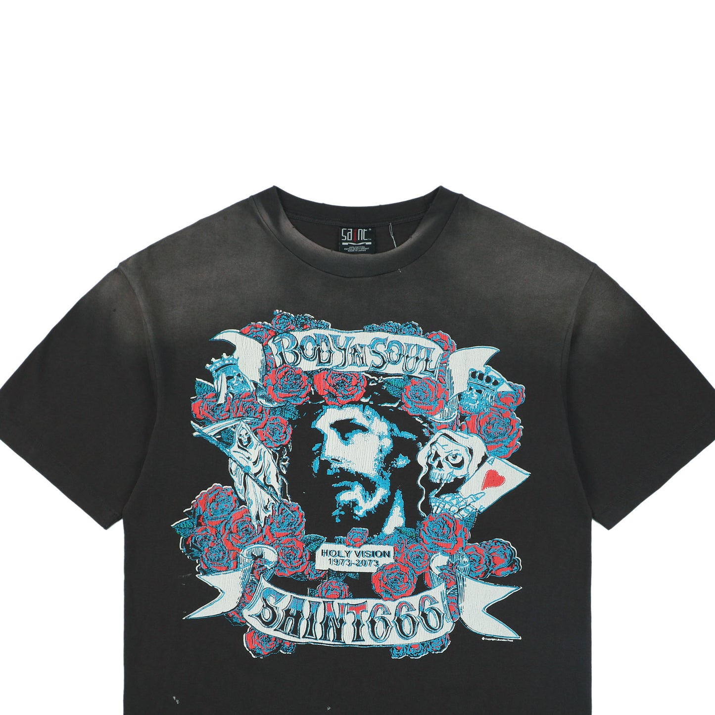 Saint Michael Body N Soul S/S T-Shirt – Washed Black