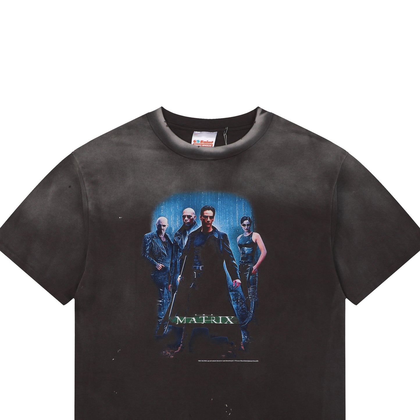 Saint Michael MTRX Matrix Green Logo S/S T-Shirt – Black