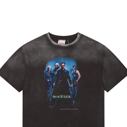 Saint Michael MTRX Matrix Green Logo S/S T-Shirt – Black
