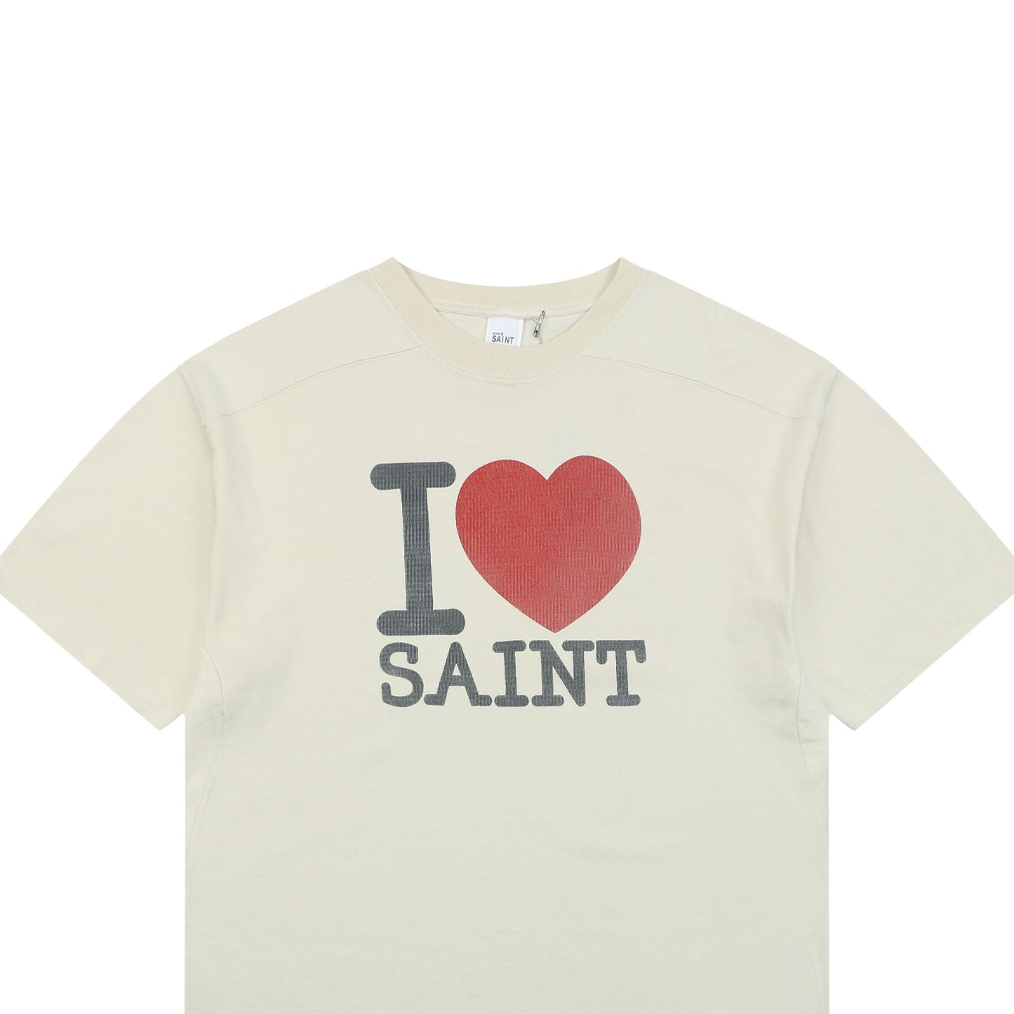 Saint Michael "I Love SAINT" Graphic T-Shirt – Cream