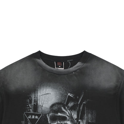 Saint Michael Graphic-Print Washed S/S T-Shirt