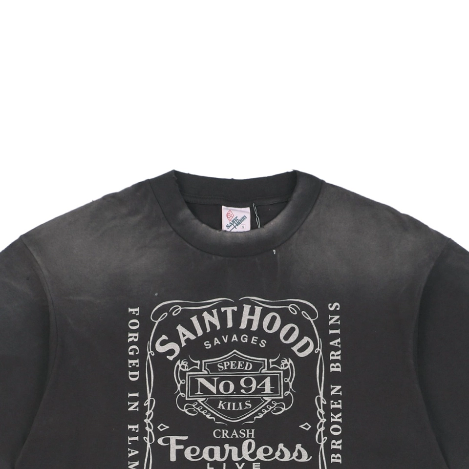 Saint Michael Whiskey Skull Graphic S/S T-Shirt