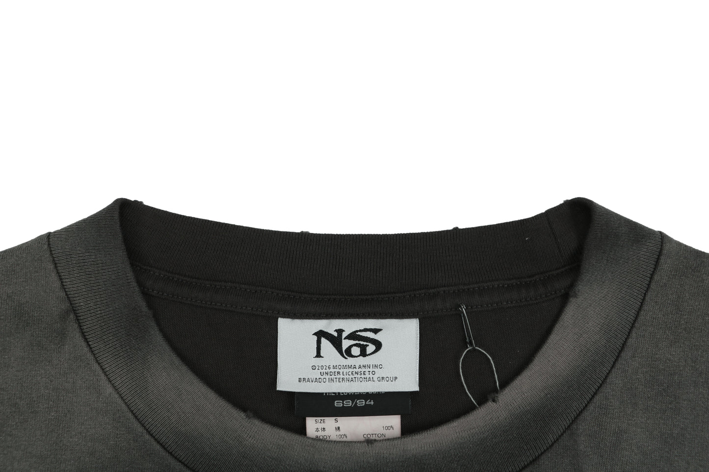 Saint Michael x Nas Printed Cotton-Jersey S/S T-Shirt – Gray