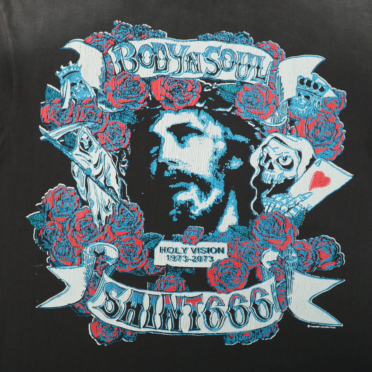 Saint Michael Body N Soul S/S T-Shirt – Washed Black