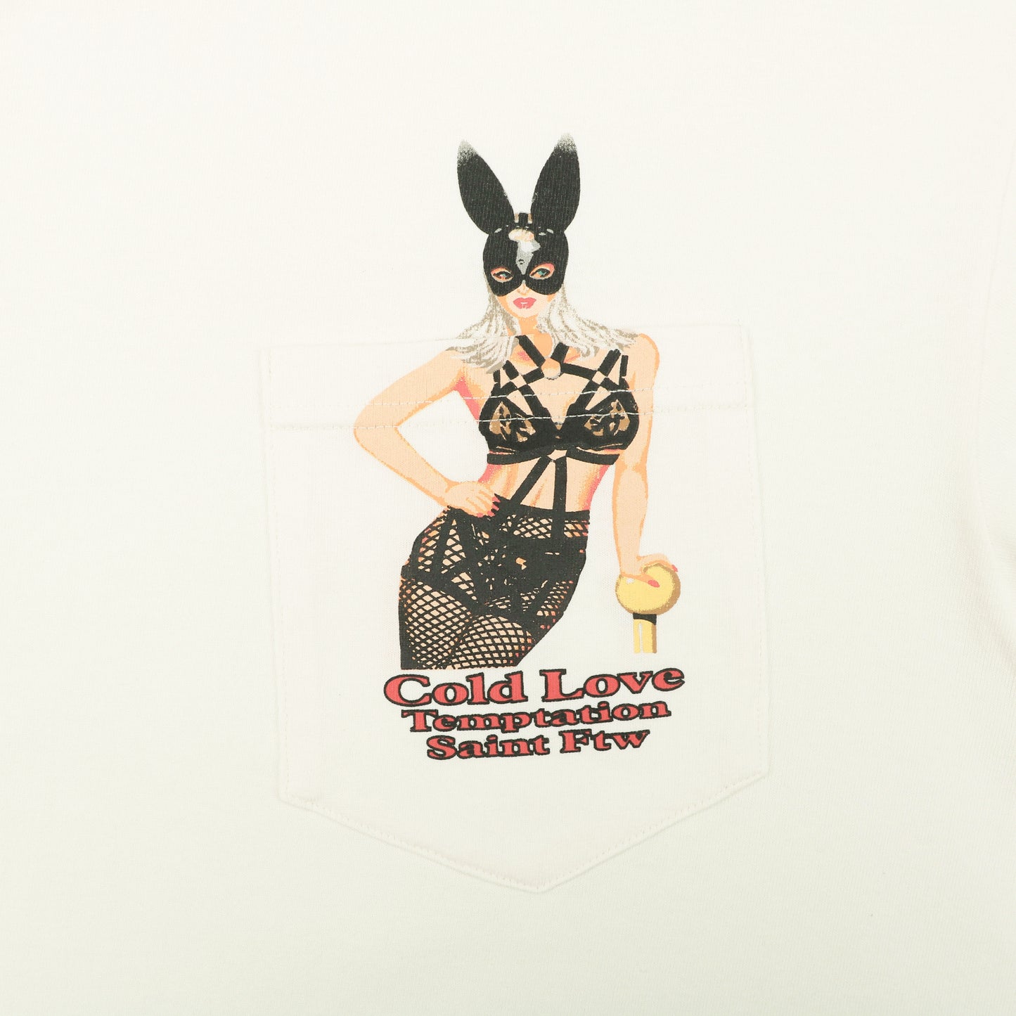 Saint Michael "Cold Love Temptation" Bunny Girl Pocket Graphic T-Shirt