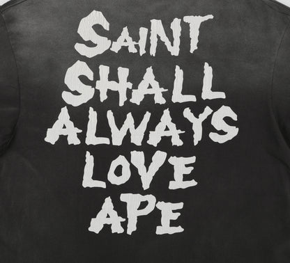 Saint Michael × A BATHING APE® BAPE S/S T-Shirt – Always Love – Black
