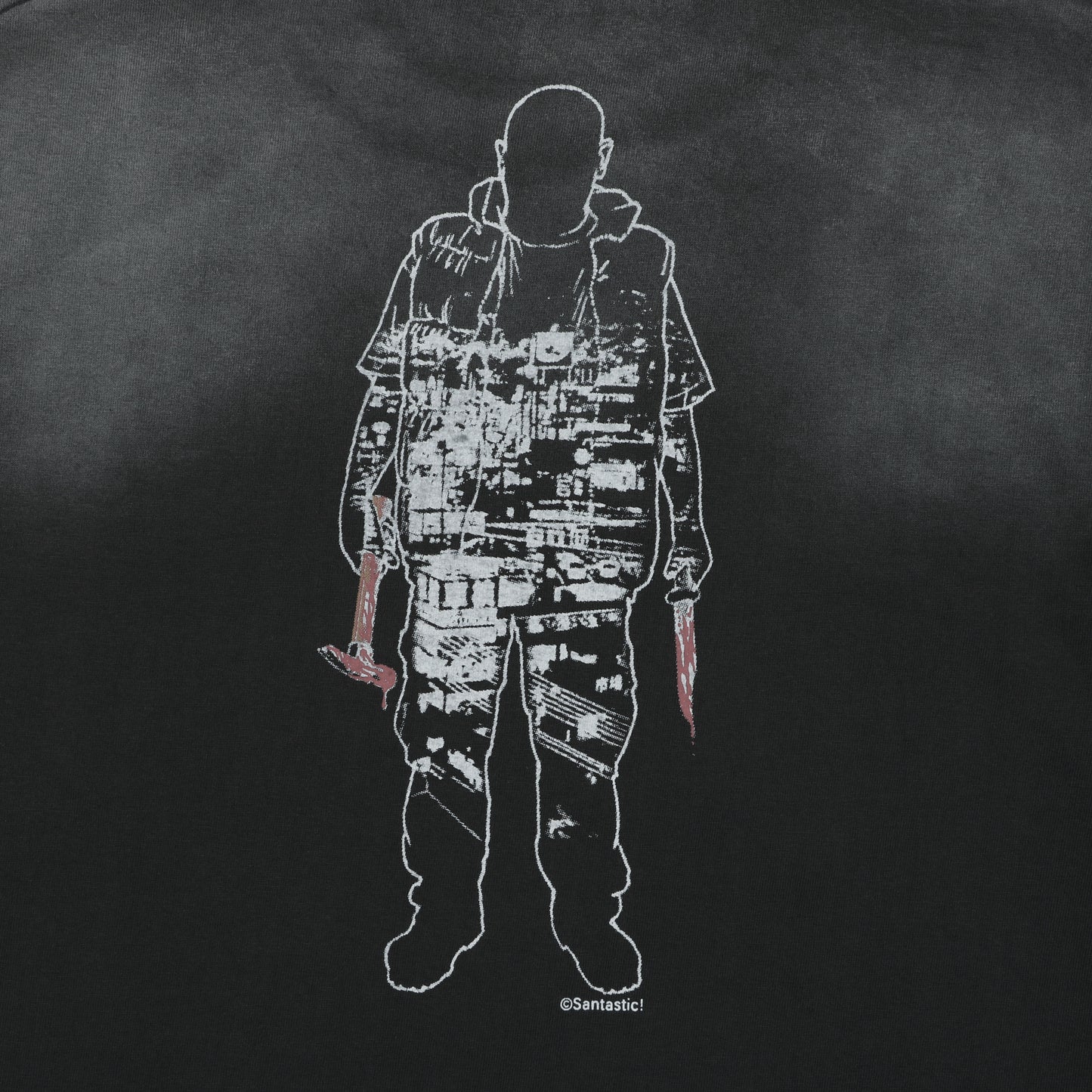 Saint Michael Graphic-Print Washed S/S T-Shirt