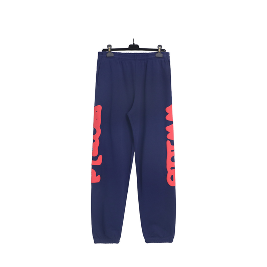 Sp5der Side Leg Logo Sweatpant – Navy / Red