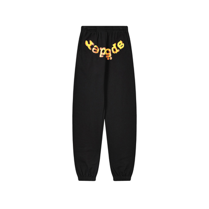Sp5der Flame Logo Sweatpant – Black / Fire