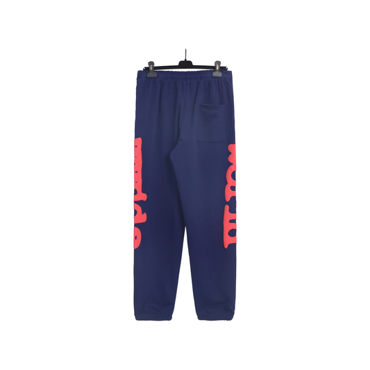 Sp5der Side Leg Logo Sweatpant – Navy / Red