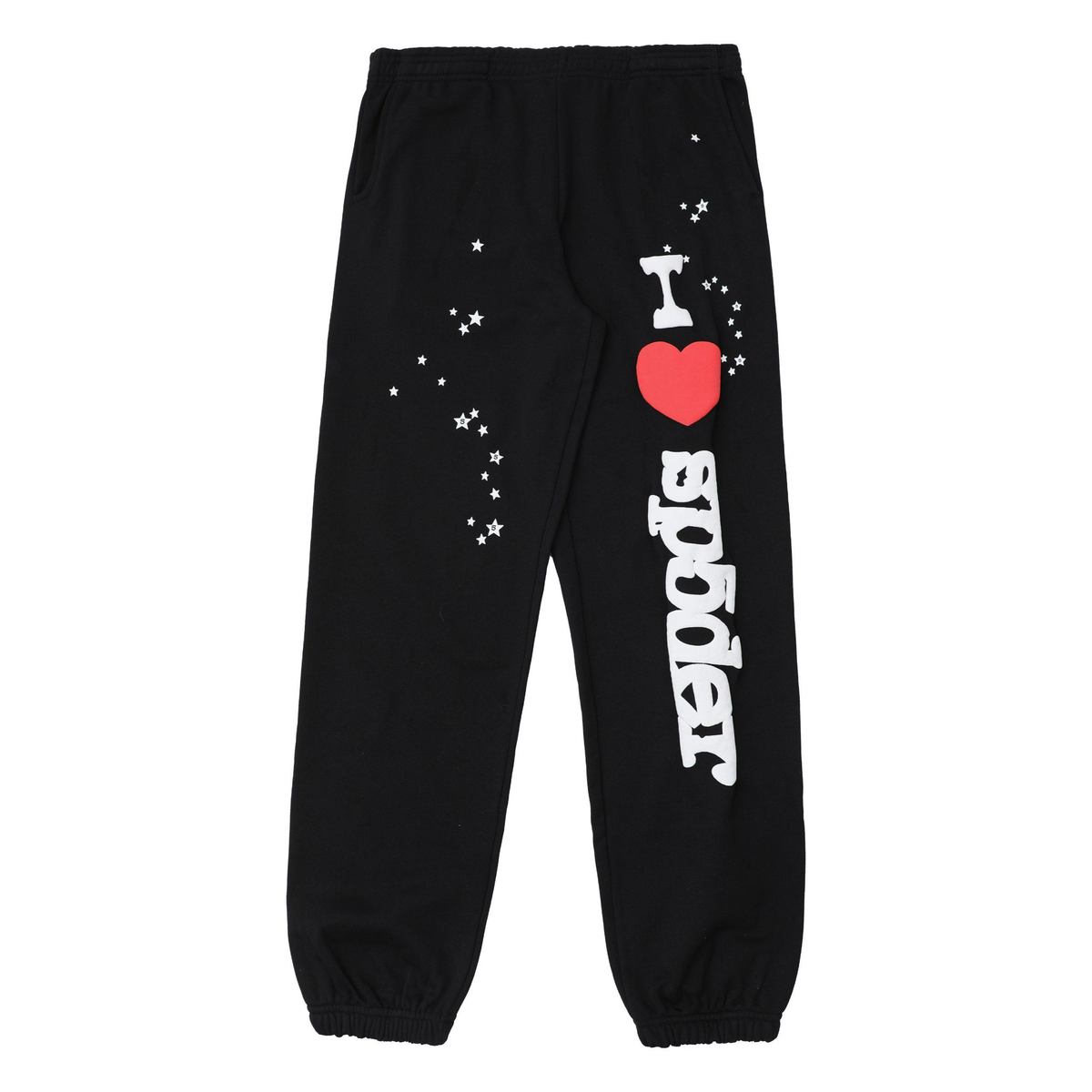 Sp5der “I ❤️ Sp5der” Sweatpant – Black / Grey