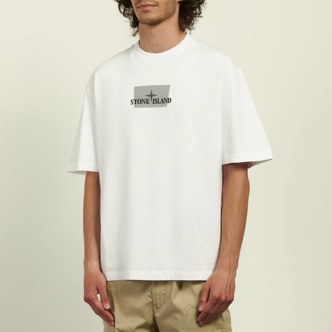 Stone Island Men's Grid-Print T-Shirt