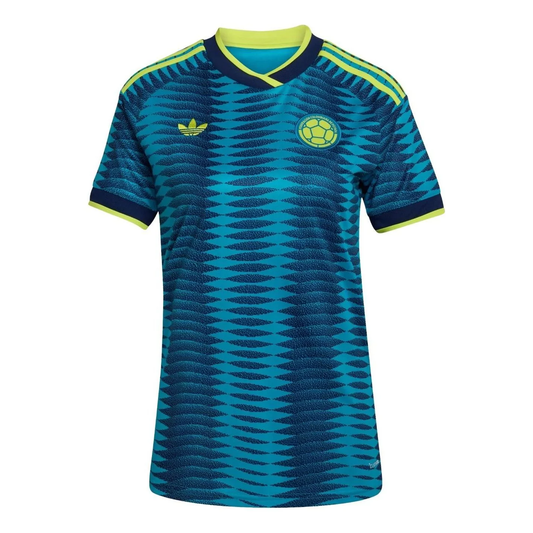 adidas Women's Colombia 26 Away Jersey, Mystery Petrol/Team Navy Blue 2, Asia Sizing JZ8843